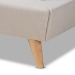 Baxton Studio Naya Mid-Century Modern Beige Fabric Upholstered King Size Wingback Platform Bed - BSOCF9061-Beige-King