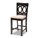 Baxton Studio Lenoir Modern and Contemporary Sand Fabric Upholstered Espresso Brown Finished 5-Piece Wood Pub Set - BSORH315P-Sand/Dark Brown-5PC Pub Set