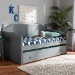 Baxton Studio Millie Cottage Farmhouse Grey Finished Wood Twin Size Daybed with Trundle - BSOMG0010-Grey-Daybed
