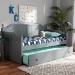 Baxton Studio Millie Cottage Farmhouse Grey Finished Wood Twin Size Daybed with Trundle - BSOMG0010-Grey-Daybed