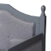 Baxton Studio Mara Classic and Traditional Grey Fabric Upholstered Grey Finished Wood Twin Size Daybed with Trundle - BSOMG0014-Grey/Grey-Daybed