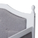 Baxton Studio Mara Classic and Traditional Grey Fabric Upholstered White Finished Wood Twin Size Daybed with Trundle - BSOMG0014-Grey/White-Daybed