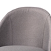 Baxton Studio Carra Mid-Century Modern Grey Fabric Upholstered Walnut-Finished Wood Swivel Bar Stool (Set of 2) - BSOBBT5355B-Grey/Walnut-BS