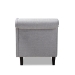 Baxton Studio Florent Modern and Contemporary Grey Fabric Upholstered Black Finished Chaise Lounge - BSOCFCL2-Grey/Black-KD Chaise