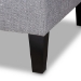 Baxton Studio Florent Modern and Contemporary Grey Fabric Upholstered Black Finished Chaise Lounge - BSOCFCL2-Grey/Black-KD Chaise