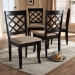 Baxton Studio Verner Modern and Contemporary Sand Fabric Upholstered Espresso Brown Finished Wood Dining Chair (Set of 4) - BSORH330C-Sand/Dark Brown-DC-4PK