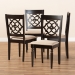 Baxton Studio Renaud Modern and Contemporary Sand Fabric Upholstered Espresso Brown Finished Wood Dining Chair (Set of 4) - BSORH332C-Sand/Dark Brown-DC-4PK