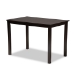Baxton Studio Renaud Modern and Contemporary Sand Fabric Upholstered Espresso Brown Finished 5-Piece Wood Dining Set - BSORH332C-Sand/Dark Brown-5PC Dining Set