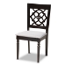 Baxton Studio Renaud Modern and Contemporary Grey Fabric Upholstered Espresso Brown Finished 5-Piece Wood Dining Set - BSORH332C-Grey/Dark Brown-5PC Dining Set