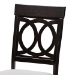 Baxton Studio Lucie Modern and Contemporary Grey Fabric Upholstered Espresso Brown Finished Wood Dining Chair (Set of 4) - BSORH333C-Grey/Dark Brown-DC-4PK