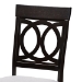 Baxton Studio Lucie Modern and Contemporary Grey Fabric Upholstered Espresso Brown Finished 5-Piece Wood Dining Set - BSORH333C-Grey/Dark Brown-5PC Dining Set