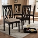 Baxton Studio Cherese Modern and Contemporary Sand Fabric Upholstered Espresso Brown Finished Wood Dining Chair (Set of 4) - BSORH334C-Sand/Dark Brown-DC-4PK