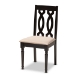 Baxton Studio Cherese Modern and Contemporary Sand Fabric Upholstered Espresso Brown Finished 5-Piece Wood Dining Set - BSORH334C-Sand/Dark Brown-5PC Dining Set
