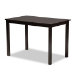 Baxton Studio Cherese Modern and Contemporary Grey Fabric Upholstered Espresso Brown Finished 5-Piece Wood Dining Set - BSORH334C-Grey/Dark Brown-5PC Dining Set