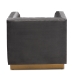Baxton Studio Aveline Glam and Luxe Grey Velvet Fabric Upholstered Brushed Gold Finished Armchair - BSOTSF-BAX66111-Grey/Gold-CC