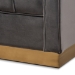 Baxton Studio Aveline Glam and Luxe Grey Velvet Fabric Upholstered Brushed Gold Finished Armchair - BSOTSF-BAX66111-Grey/Gold-CC