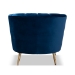 Baxton Studio Emeline Glam and Luxe Navy Blue Velvet Fabric Upholstered Brushed Gold Finished Accent Chair - BSOTSF-66161-Navy/Gold-CC
