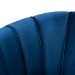 Baxton Studio Emeline Glam and Luxe Navy Blue Velvet Fabric Upholstered Brushed Gold Finished Accent Chair - BSOTSF-66161-Navy/Gold-CC