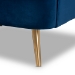 Baxton Studio Emeline Glam and Luxe Navy Blue Velvet Fabric Upholstered Brushed Gold Finished Accent Chair - BSOTSF-66161-Navy/Gold-CC
