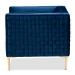 Baxton Studio Seraphin Glam and Luxe Navy Blue Velvet Fabric Upholstered Gold Finished Armchair - BSOTSF-6625-Navy/Gold-CC