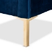 Baxton Studio Seraphin Glam and Luxe Navy Blue Velvet Fabric Upholstered Gold Finished Armchair - BSOTSF-6625-Navy/Gold-CC