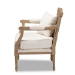 Baxton Studio Clemence French Provincial Ivory Fabric Upholstered Whitewashed Wood Armchair - BSOASS1037-CC