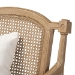 Baxton Studio Clemence French Provincial Ivory Fabric Upholstered Whitewashed Wood Armchair - BSOASS1037-CC