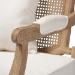 Baxton Studio Clemence French Provincial Ivory Fabric Upholstered Whitewashed Wood Armchair - BSOASS1037-CC