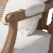 Baxton Studio Clemence French Provincial Ivory Fabric Upholstered Whitewashed Wood Loveseat - BSOASS1038-LS