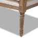 Baxton Studio Clemence French Provincial Ivory Fabric Upholstered Whitewashed Wood Loveseat - BSOASS1038-LS
