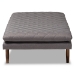 Baxton Studio Marit Mid-Century Modern Grey Fabric Upholstered Walnut Finished Wood Daybed - BSOBBT6812-Grey/Walnut-Daybed