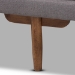 Baxton Studio Marit Mid-Century Modern Grey Fabric Upholstered Walnut Finished Wood Daybed - BSOBBT6812-Grey/Walnut-Daybed