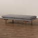 Baxton Studio Marit Mid-Century Modern Grey Fabric Upholstered Walnut Finished Wood Daybed - BSOBBT6812-Grey/Walnut-Daybed