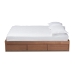 Baxton Studio Wren Modern and Contemporary Walnut Finished 3-Drawer Full Size Platform Storage Bed Frame - BSOMG6001-Walnut-Full