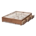 Baxton Studio Wren Modern and Contemporary Walnut Finished 3-Drawer Full Size Platform Storage Bed Frame - BSOMG6001-Walnut-Full