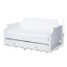 Baxton Studio Mariana Classic and Traditional White Finished Wood Twin Size Daybed with Trundle - BSOMariana-White-Daybed-T