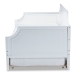 Baxton Studio Mariana Classic and Traditional White Finished Wood Twin Size Daybed with Trundle - BSOMariana-White-Daybed-T