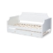 Baxton Studio Mariana Classic and Traditional White Finished Wood Twin Size Daybed with Trundle - BSOMariana-White-Daybed-T
