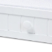 Baxton Studio Neves Cottage Farmhouse White Finished Wood Twin Size Trundle - BSONeves-White-Trundle