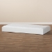 Baxton Studio Renata Modern and Contemporary White Finished Wood Twin Size Trundle - BSORenata-White-Trundle
