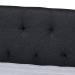 Baxton Studio Delora Modern and Contemporary Dark Grey Fabric Upholstered Full Size Daybed with Roll-Out Trundle Bed - BSOCF9044-Charcoal-Daybed-F/T