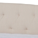 Baxton Studio Delora Modern and Contemporary Beige Fabric Upholstered Full Size Daybed with Roll-Out Trundle Bed - BSOCF9044-Beige-Daybed-F/T