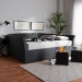 Baxton Studio Delora Modern and Contemporary Dark Grey Fabric Upholstered Queen Size Daybed - BSOCF9044-B-Charcoal-Daybed-Q