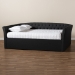 Baxton Studio Delora Modern and Contemporary Dark Grey Fabric Upholstered Queen Size Daybed - BSOCF9044-B-Charcoal-Daybed-Q
