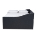 Baxton Studio Haylie Modern and Contemporary Dark Grey Fabric Upholstered Queen Size Daybed with Roll-Out Trundle Bed - BSOCF9046-Charcoal-Daybed-Q/T