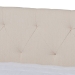 Baxton Studio Haylie Modern and Contemporary Beige Fabric Upholstered Full Size Daybed with Roll-Out Trundle Bed - BSOCF9046-Beige-Daybed-F/T