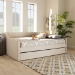 Baxton Studio Haylie Modern and Contemporary Beige Fabric Upholstered Full Size Daybed with Roll-Out Trundle Bed - BSOCF9046-Beige-Daybed-F/T
