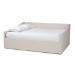 Baxton Studio Haylie Modern and Contemporary Beige Fabric Upholstered Queen Size Daybed