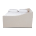 Baxton Studio Haylie Modern and Contemporary Beige Fabric Upholstered Queen Size Daybed - BSOCF9046-B-Beige-Daybed-Q