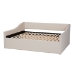 Baxton Studio Haylie Modern and Contemporary Beige Fabric Upholstered Queen Size Daybed - BSOCF9046-B-Beige-Daybed-Q